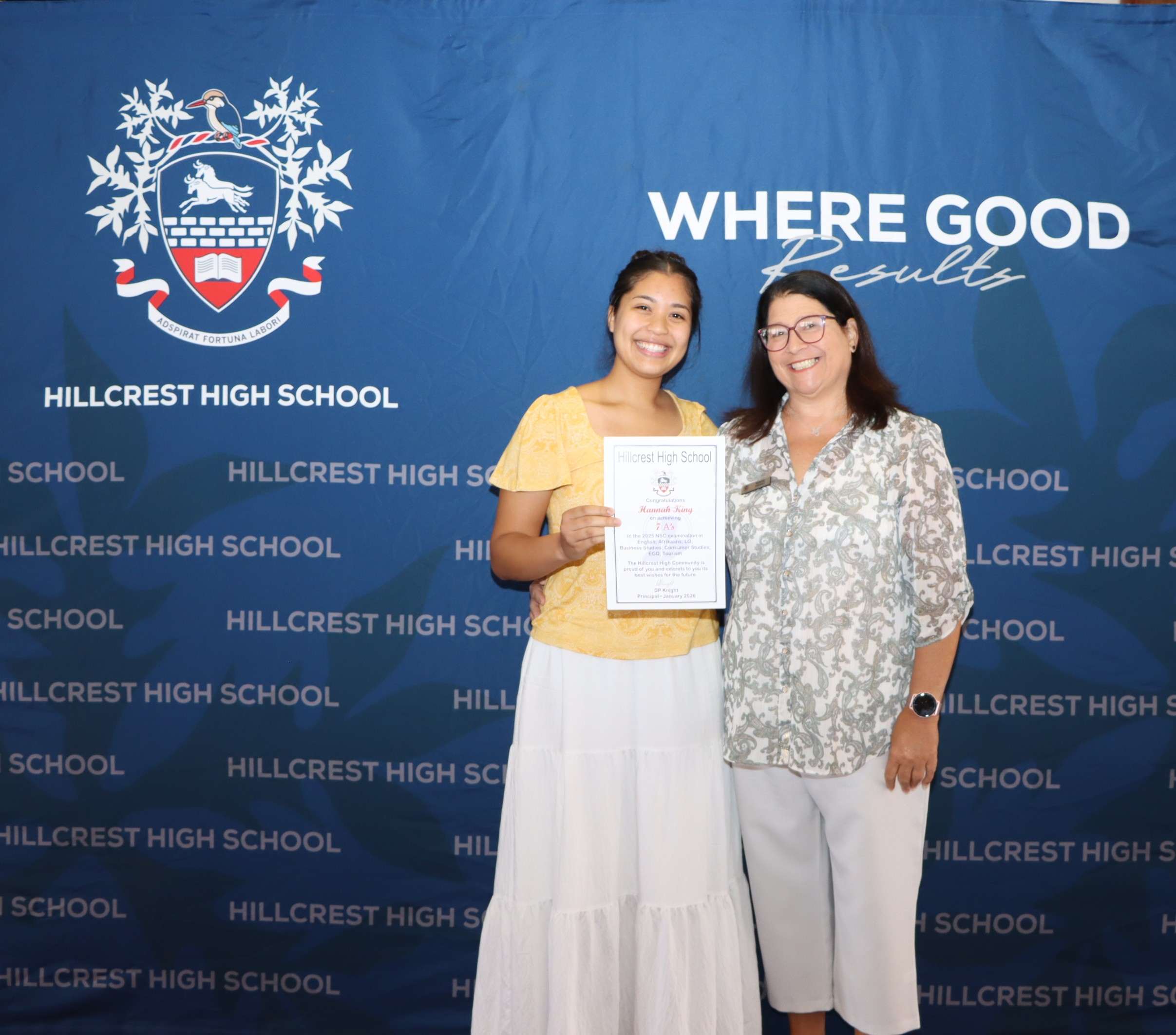 2025 Top Achiever Hannah King with Mrs Knight